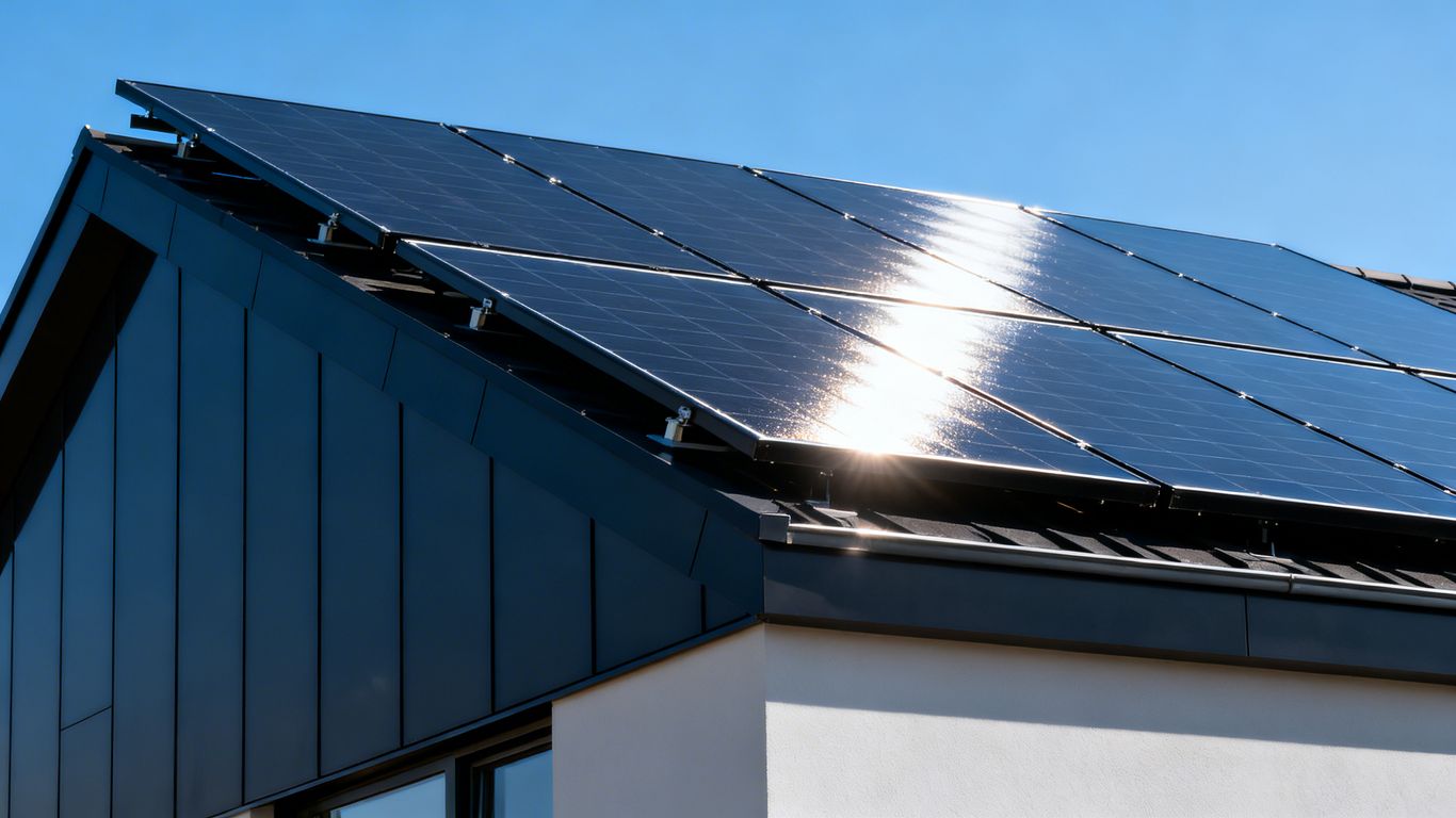 Panneaux solaires nouvelle génération sur un toit.